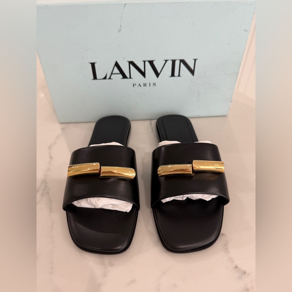 Lanvin Haute Sequence Slide Sandals